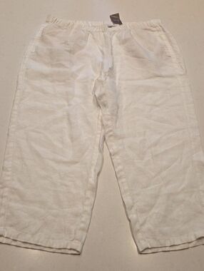 J. Jill White Linen Love Linen Women's Pants